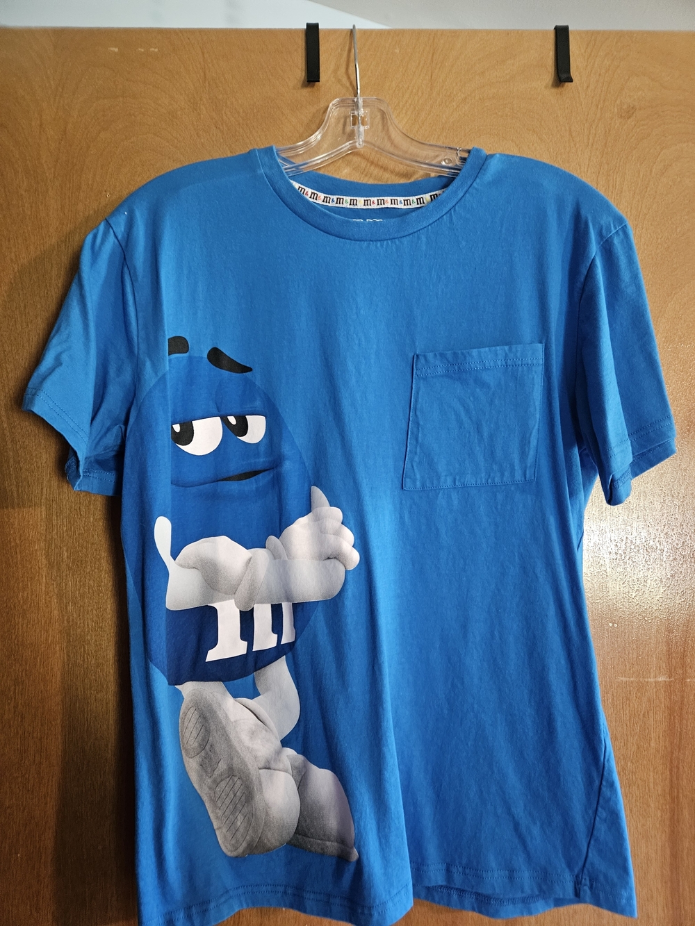 M&M'S Blue Short Sleeve Graphic Pocket Tee